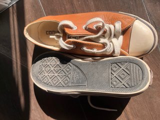 Sneakers Converse in pelle marrone da donna taglia 37