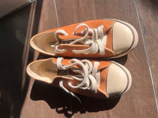 Sneakers Converse in pelle marrone da donna taglia 37