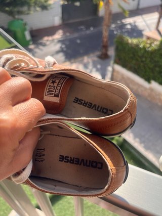 Sneakers Converse in pelle marrone da donna taglia 37