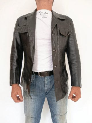 Chaqueta vintage cuero auténtico S Medidas indicad
