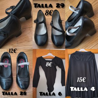 Falda, maillot y zapatos flamencos