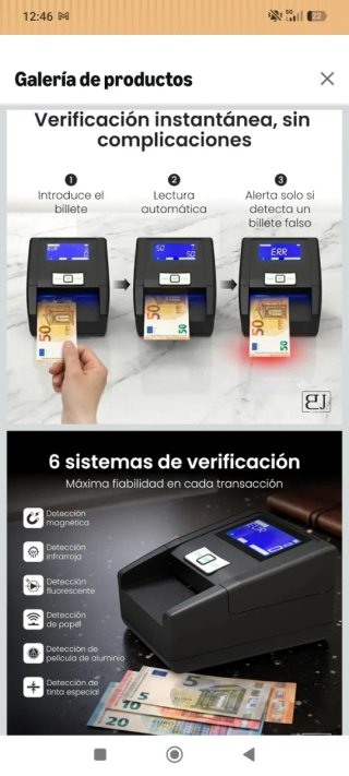 Detector y Contador Billetes Falsos