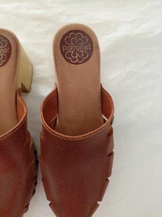 Zuecos de piel Porronet mujer