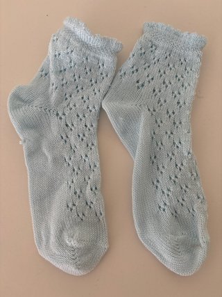 Calcetines calados azul hilo 30