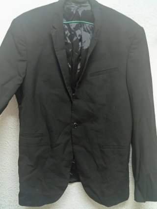 Americana Zara Man Negra Talla M (48)