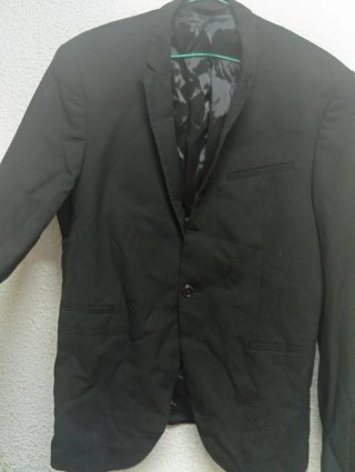 Americana Zara Man Negra Talla M (48)