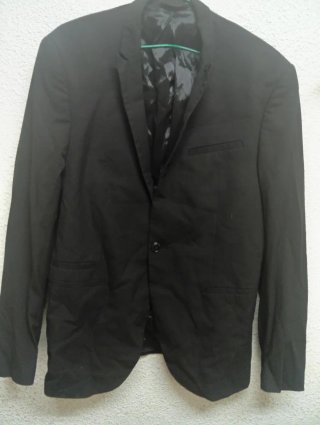 Americana Zara Man Negra Talla M (48)