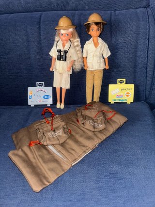Muñecos Chabel y Danny Safari de los años 80