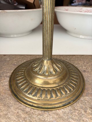 Faro antico in rame e bronzo con tre lucernari