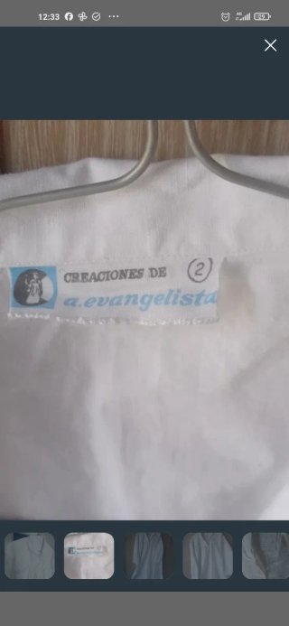 Camisón blanco talla única