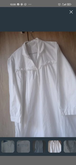Camisón blanco talla única
