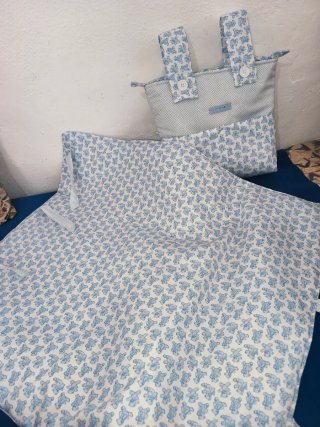 Saco y bolso para bebé con ositos