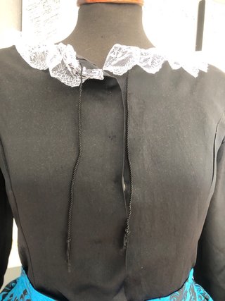 Traje de Fallera azul y negro