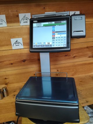 Balanza DIBAL D-957 con ticket y etiqueta