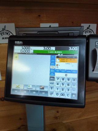 Balanza DIBAL D-957 con ticket y etiqueta