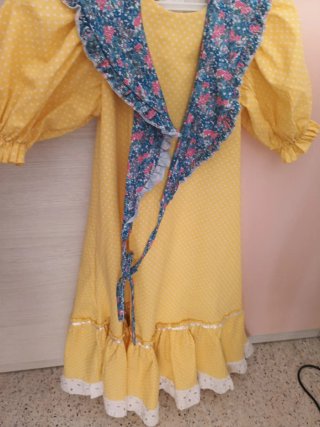 Vestido Gitana Niña Flamenca Amarillo talla 4-5año