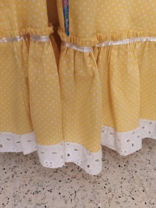 Vestido Gitana Niña Flamenca Amarillo talla 4-5año