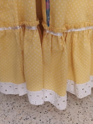Vestido Gitana Niña Flamenca Amarillo talla 4-5año