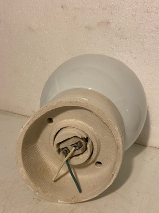 Coppia Lampade da Muro Vetro/Porcellana
