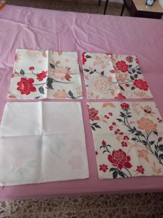 Copricuscini 45x45 cm con fiori