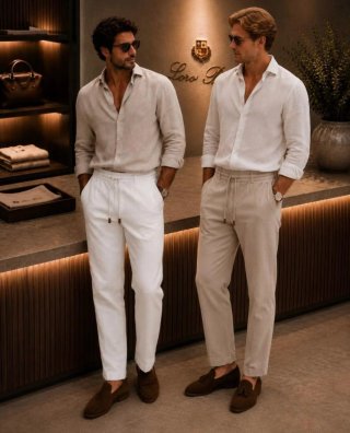 Pantaloni bianchi da uomo taglia S