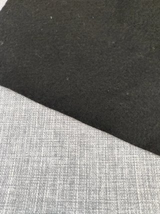 Tela de tapicería gris jaspeado reverso reforzado