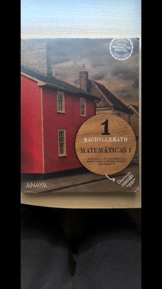 Libro Matemáticas 1Bach, Anaya