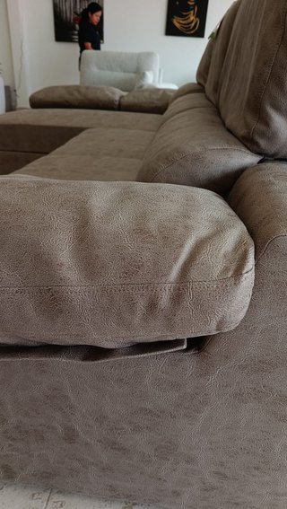 Sofá Chaise Longue Reversible 284cm + 3 Pufs