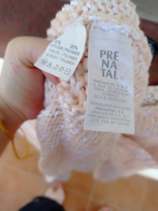 Jersey premamá rosa y blanco