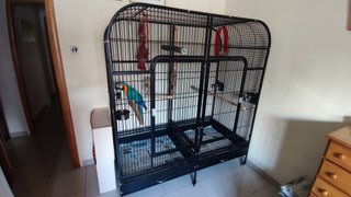Jaula doble para guacamayos