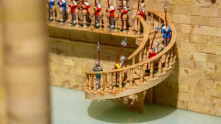 Escalera y cornisas para Exin Castillos, maquetas