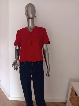 Chaquetas Vintage Mujer Azul y Rojo