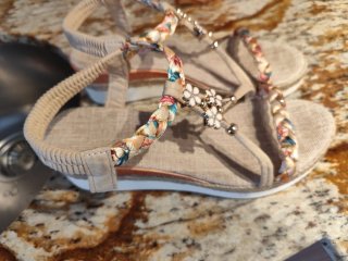 Sandalias Beige Multicolor