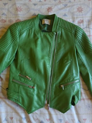 Cazadora vintage cuero sintético