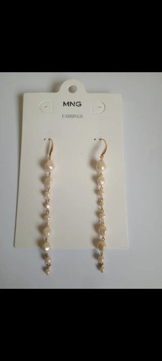 Pendientes largos perlas MANGO NUEVOS