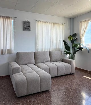 Nuevo sofa cama gris con chaislongue BARATO!!