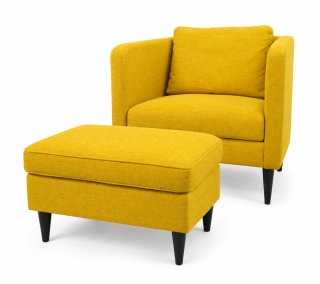 Sillón EKERÖ + Puff STRANDMON IKEA Amarillo
