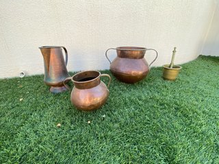 Juego de 4 piezas de cobre