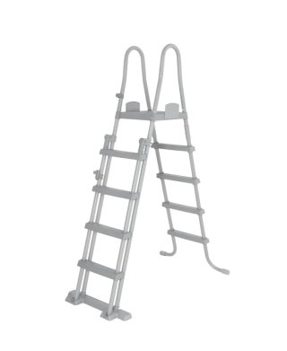 Escalera seguridad piscina plástico gris