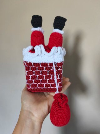 Peluche Papá Noel en Chimenea Navidad decoración