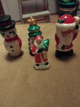 4 Candele Natalizie Pupazzo Neve Babbo Natale