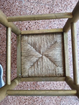 Silla infantil madera dorada