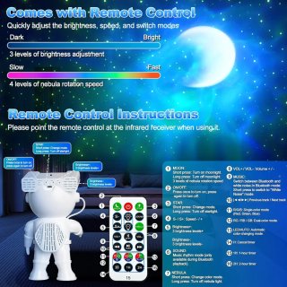 Proyector Astronauta Galaxy Bluetooth