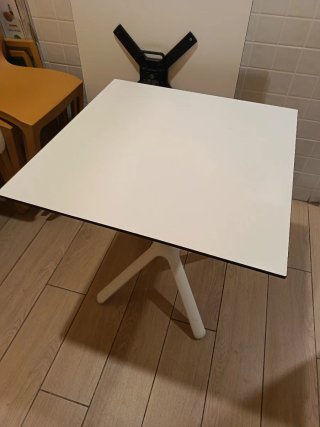 Mesa plegable bar blanca