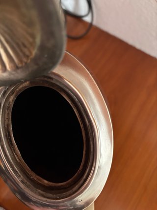 Tetera inglesa metal y madera