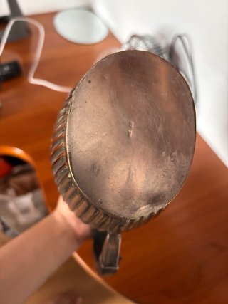 Tetera inglesa metal y madera