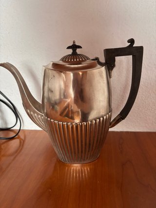 Tetera inglesa metal y madera