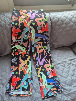 Conjunto elastico  top y pantalón estampado