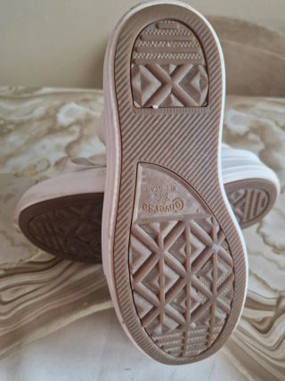 Converse All Star bianche con piattaforma