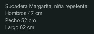 Sudadera Margarita, niña repelente